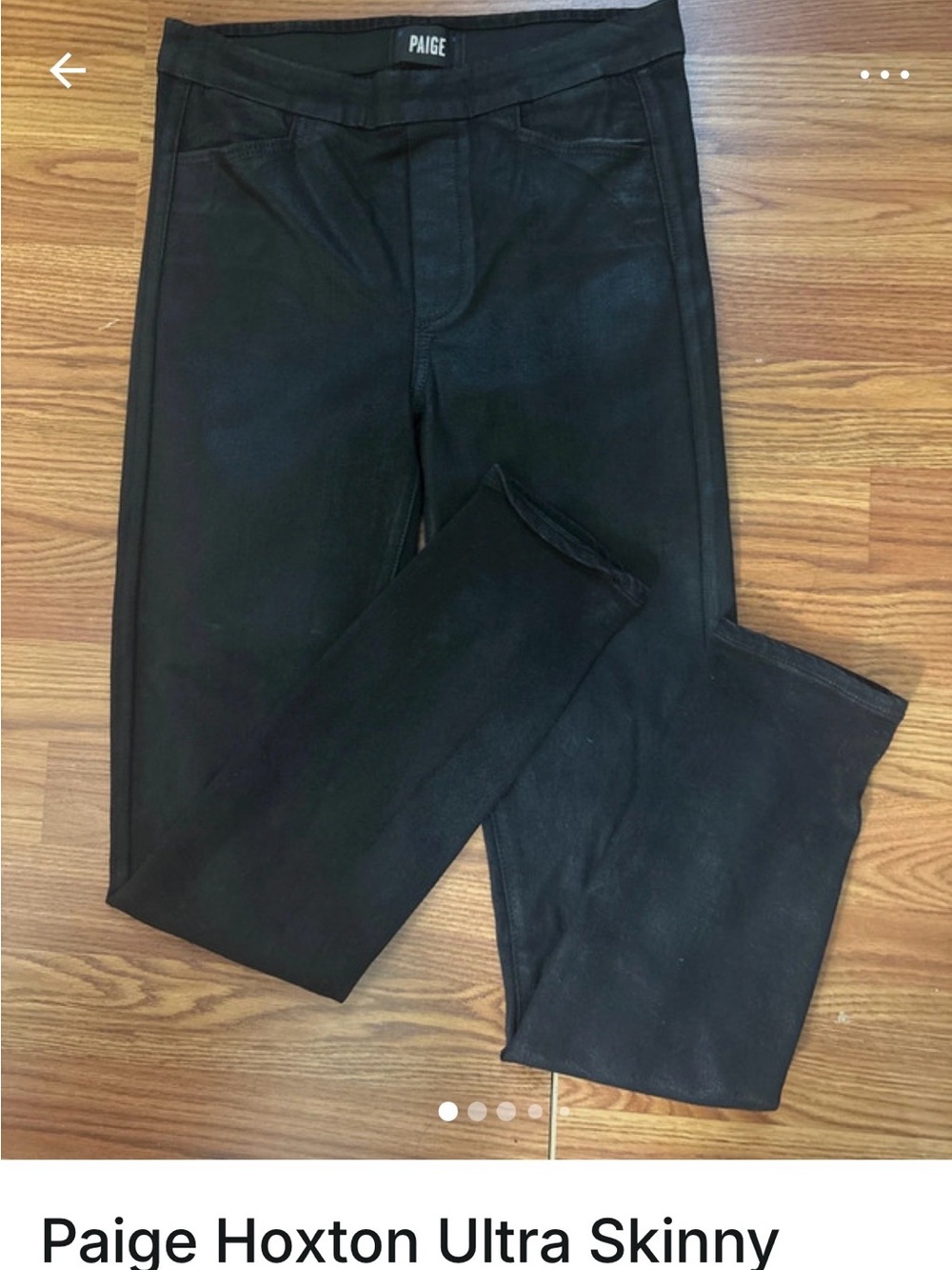 PAIGE Women's Black Skinny Jeans - Clean Back Pocket Design